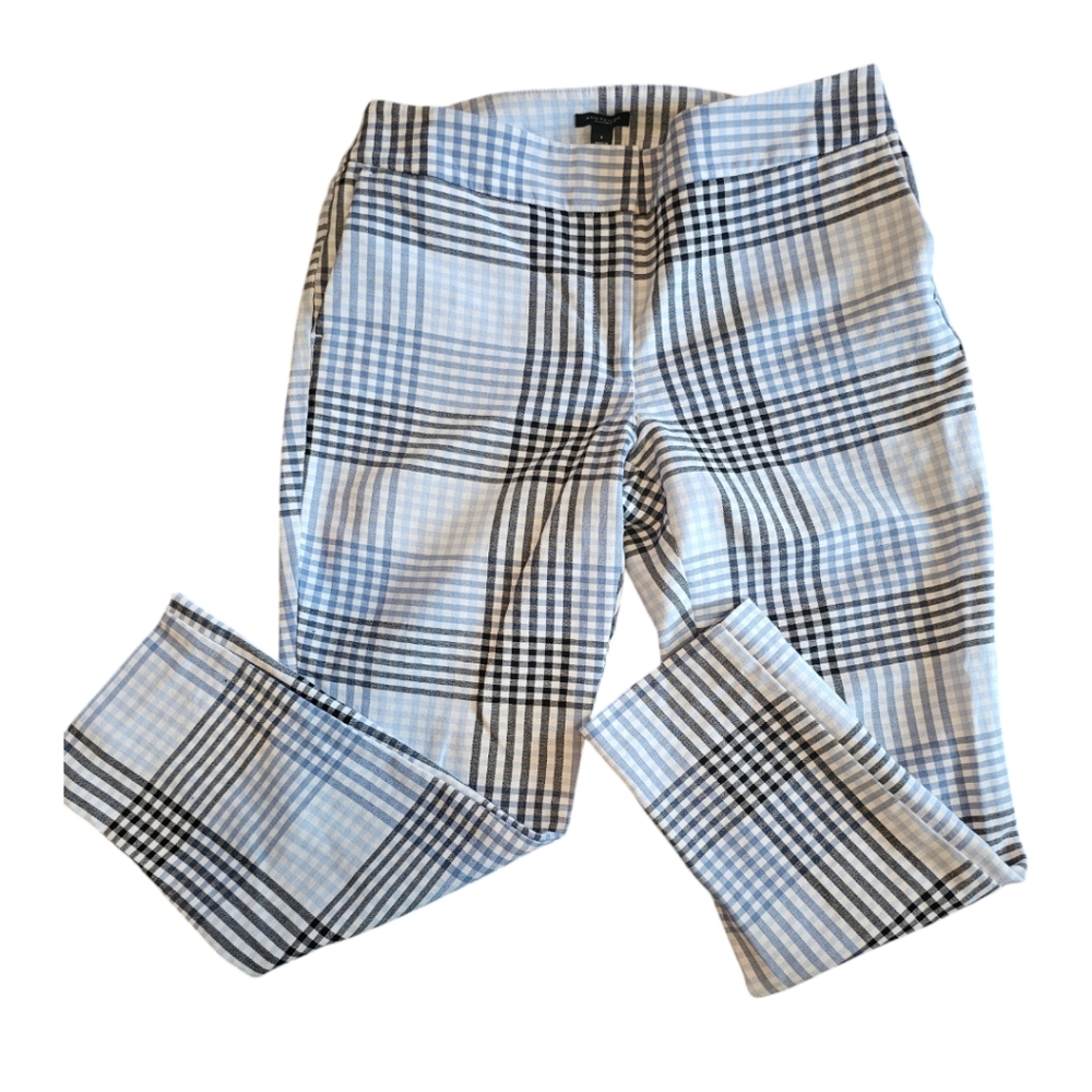 Ann Taylor Factory Cropped Plaid Pants Size 6